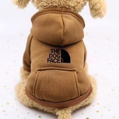 Autumn and winter sweater cowboy pocket two-legged clothes sports wind pet clothes dog cat pet clothes supplies