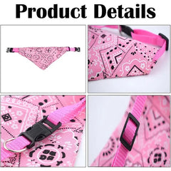 Dog Bandana Collar Detachable Dog Bandanas Scarf Collar Washable Dog Triangle Bibs Collars for Small Medium Dogs Cats