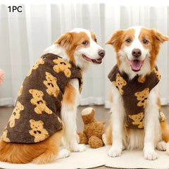 2.5-35kg 1Pc Soft Flannel French Bulldog Clothes Pajamas Warm Vests Winter Cat Coat Pet Warm Clothes For Small Medium Large Dogs