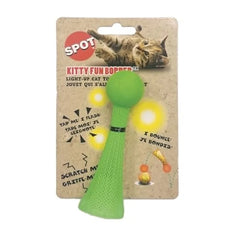 Kitty Fun Boppers Cat Toys Plain Soft Plush Material Pastel Pink Color Interactive Moving Tail Design for Indoor Cats