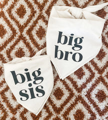 Big Sis Or Big Bro Dog Bandana Scarf For Baby Announcement Birth Announcement Maternity Photoshoot Natural Party Decoration