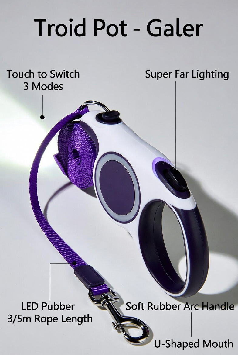 Automatic Retractable Lighting Dog Leash