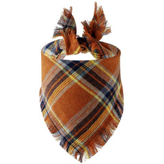 Plaid Tassel Dog Bandana Pet Triangular Scarf Pet Dog Cat Scarf Dog Supplies Photo Prop Stuff Bib Cat Puppy Accessories