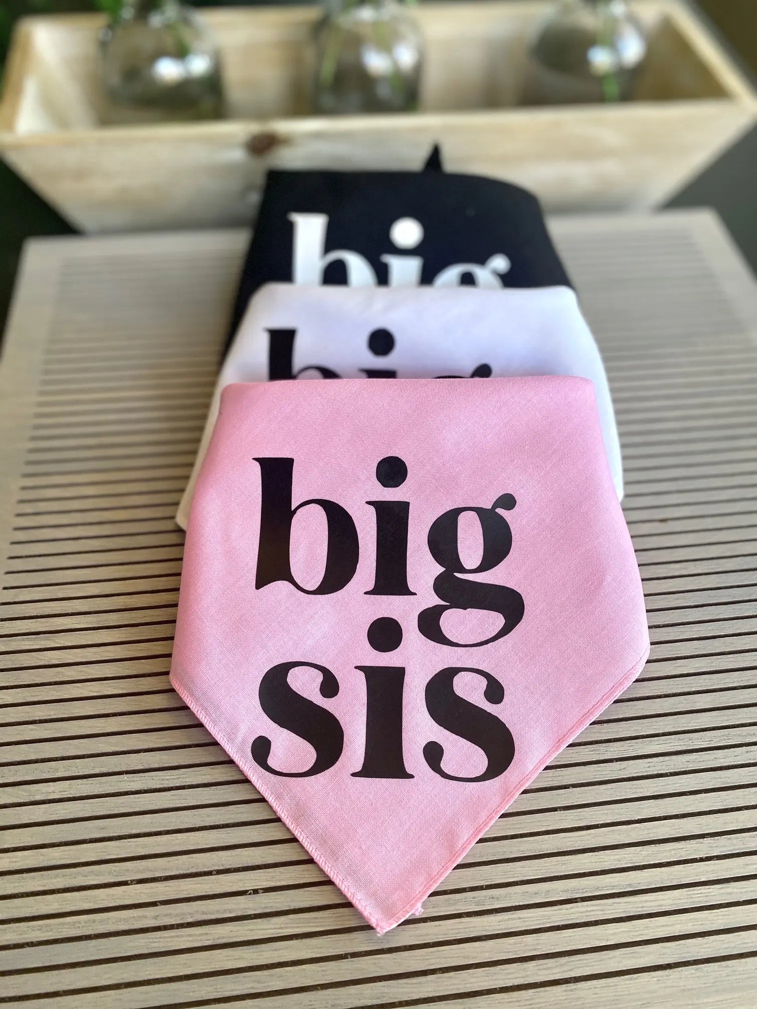 Big Sis Or Big Bro Dog Bandana Scarf For Baby Announcement Birth Announcement Maternity Photoshoot Natural Party Decoration