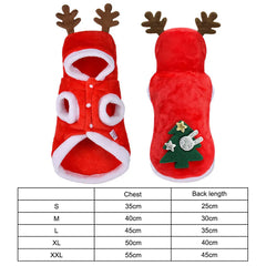 Pet Dog Christmas Clothes Costumes Winter Warm Dog Christmas Clothes Elk Pet Dog Cold Weather Coats for Small Dogs Puppy Dog Cat