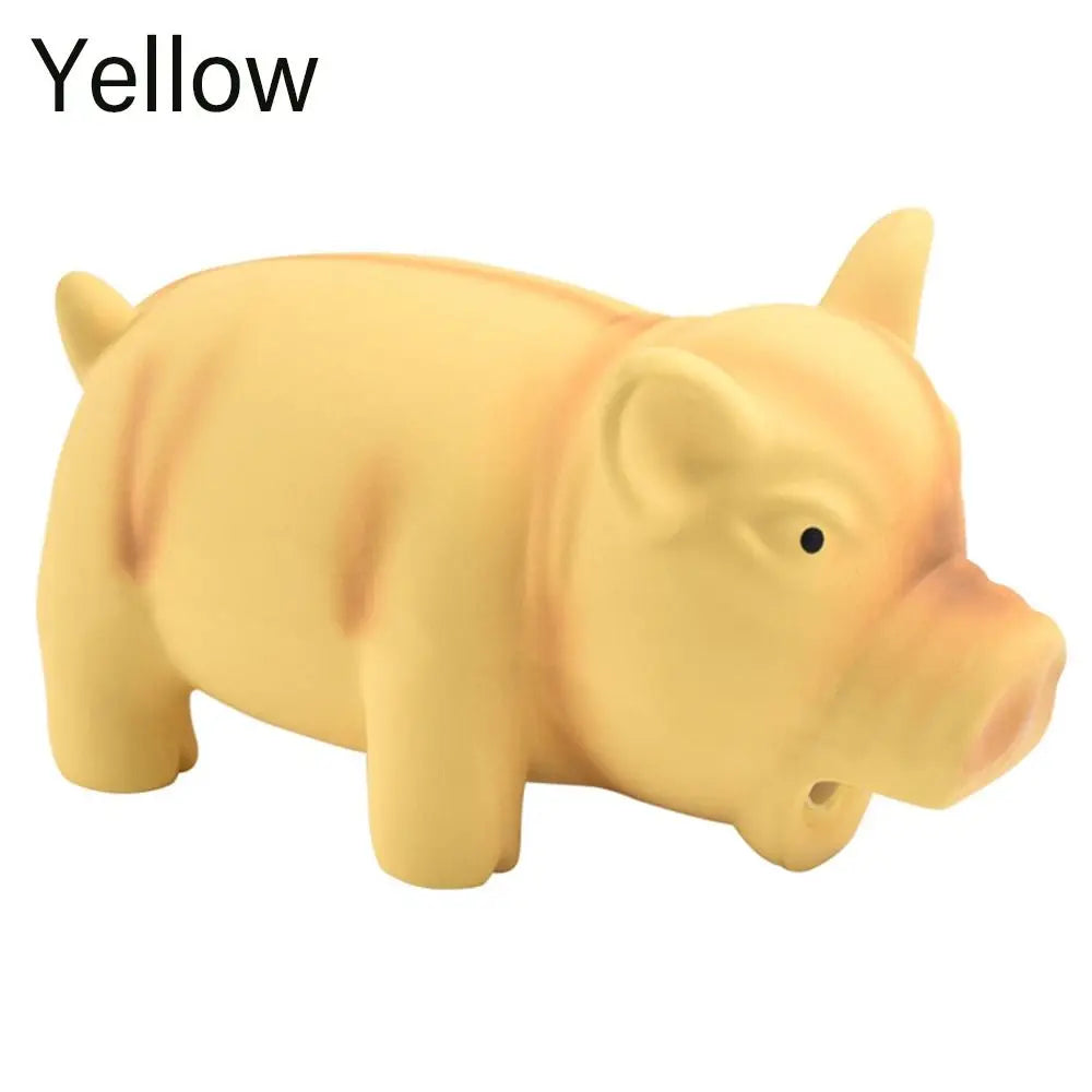 1PC Cute Rubber Sound Pig Grunting Squeak Latex Pet Chew Toys for Dog Squeaker Chew Training Puppy Supplies Pet Products