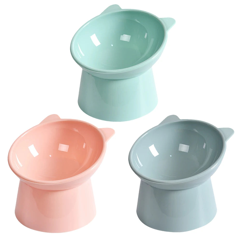 Tilted Cat Food Bowl Elevated Cat Bowl Ergonomic Cat Food Dish Anti Vomiting Raised Cat Food Bowl Non Slip for Cats Dogs