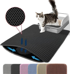 Cat Litter Mat Double Layer Pet Litter Box Waterproof Pet Mat Non-slip Sand Cat Pad Washable Bed Mat Clean Pad Products