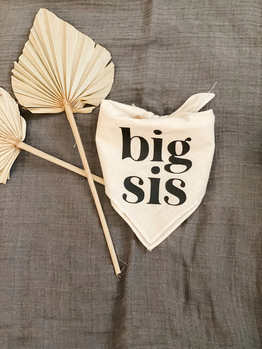 Big Sis Or Big Bro Dog Bandana Scarf For Baby Announcement Birth Announcement Maternity Photoshoot Natural Party Decoration
