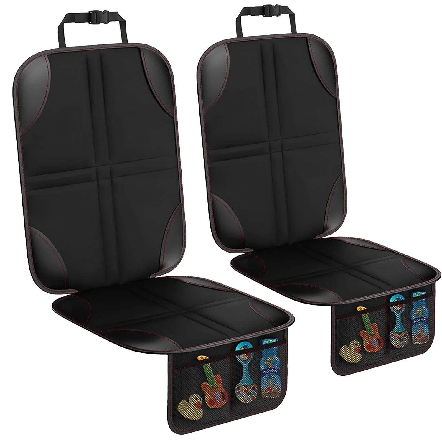 Universal Car Seat Protector for Child Baby Pet Waterproof Non-Slip Anti-Scratch Durable Auto Interior Cushion Cover with Pocket