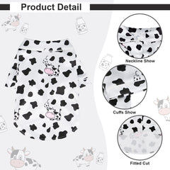 Pet Dog T Shirt Clothes - Cute Adorable Leopard & Bee & Cow Print, Lightweight Cozy Soft Homewear Outfit Pet Wear Clothes