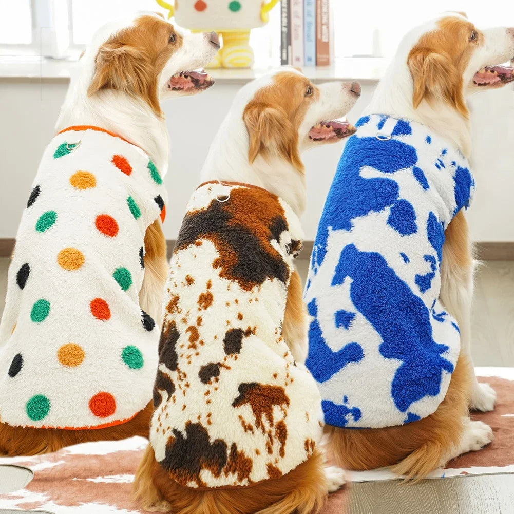 2.5-35kg 1Pc Soft Flannel French Bulldog Clothes Pajamas Warm Vests Winter Cat Coat Pet Warm Clothes For Small Medium Large Dogs