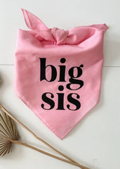 Big Sis Or Big Bro Dog Bandana Scarf For Baby Announcement Birth Announcement Maternity Photoshoot Natural Party Decoration