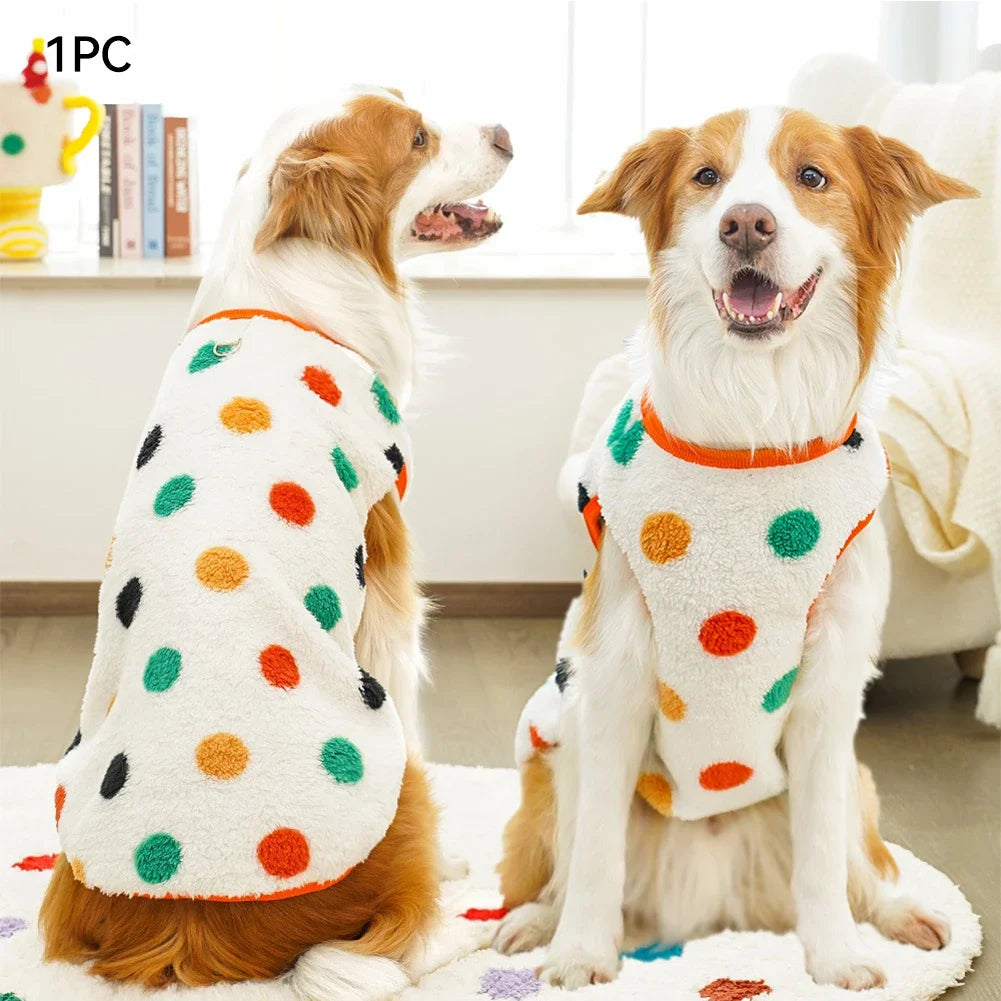 2.5-35kg 1Pc Soft Flannel French Bulldog Clothes Pajamas Warm Vests Winter Cat Coat Pet Warm Clothes For Small Medium Large Dogs
